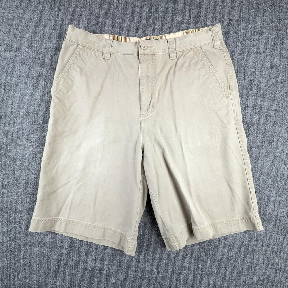U.S. Expedition Shorts Mens 36 Beige Chino 11 Inseam Canvas Pockets Casual